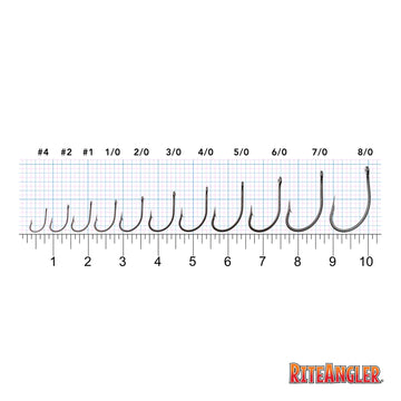 Rite Angler O'Shaughnessy short shank hook size chart